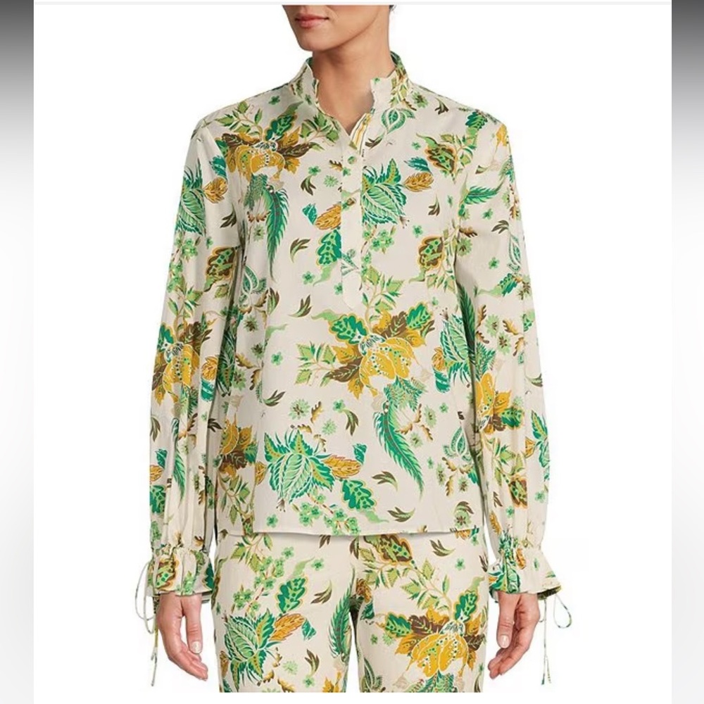 NWT ANTONIO MELANI x The Nat Note Ivy Paisley Floral Print Blouse